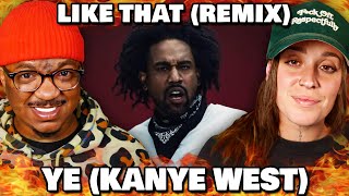 HE DISSED DRAKE AND COLE  Ye Kanye West  LIKE THAT Remix  Reaction [upl. by Atnwahs]