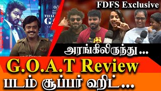 The GOAT movie tamil review and audience Rating  The Greatest of All Time First Day review [upl. by Anegue]