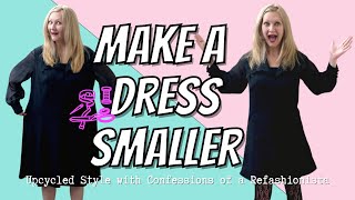 ♻️Thrift Flip Shrink That Dress a DIY Tailoring Tutorial to Make a Dress Smaller ♻️ [upl. by Pierette]