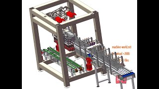 Bottle sorting conveyorindustrial 3D model  machineworldnet P567 [upl. by Hausner]