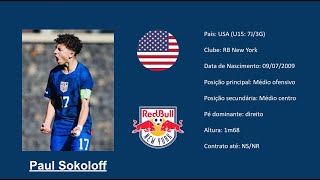 Paul Sokoloff  2009 NYRB  USYNT footage vs Croatia U15 [upl. by Laina46]