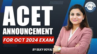 ACET October 2024 Announcement  Exam Date amp Preparation Details  The Academic Junction [upl. by Edyaw]