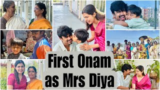 Happy Onam  Onam as a Wifey  Diya Krishna [upl. by Anovad]