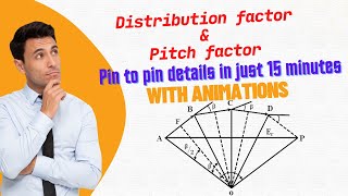 pitch factor and distribution factor in alternator [upl. by Aerdnua]