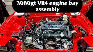 new half shaft bearing  3000gt vr4 engine bay reassembly  new wire harness loom [upl. by Nailil152]