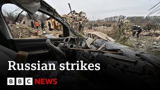 Blackouts across Ukraine after wave of Russian strikes  BBC News [upl. by Divan]