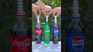 Coke vs Pepsi Sprite Mentos Test 🔥😱 experiment cokevsmentos [upl. by Edris]