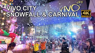 Singapore Christmas 2024  Snowfall amp Carnival at Vivo City [upl. by Brebner]