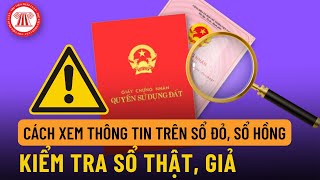 Cách Xem Thông Tin Trên Sổ Đỏ Sổ Hồng  Kiểm Tra Sổ Thật Giả  TVPL [upl. by Mackintosh]