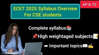 Ap ECET CSE syllabus new 2025 all exam ruchi apecet2024 ecet competitive examsrank [upl. by Cianca]