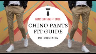 Chino amp Khaki Pants Fit Guide  Mens Clothing Fit Guide [upl. by Nahc]