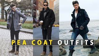 pea coat men  how to style pea coat  mens fashion shorts [upl. by Alicia186]