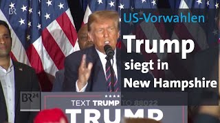 USVorwahlen Trump gewinnt in New Hampshire gegen Haley  BR24 [upl. by Devondra]