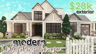 Modern Bloxburg Roleplay House Build 2 Story Exterior WITH VOICE [upl. by Harak518]