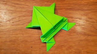 Origami Jumping Paper Frog  Fun amp Easy Origami [upl. by Anissa408]