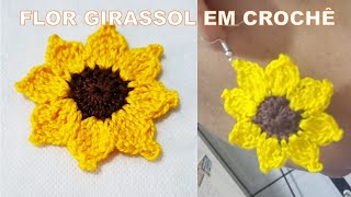 Flor Girassol em Crochê [upl. by Ratcliff]