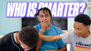 WHO IS SMARTER QUIZ FORFEITS FT nathanielcarries amp itsurboysbu [upl. by Nirot252]