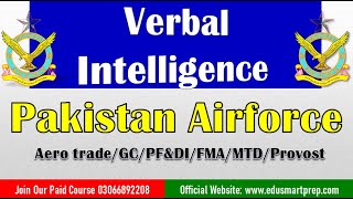 PAF Verbal Intelligence Test 100 Pass FMAAerotradeGDPProvostGCPFampDICAEADAirmanAirwomen [upl. by Cirek745]