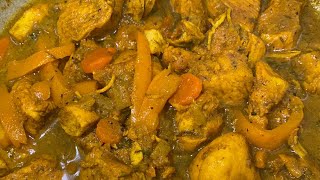 HOW TO MAKE CURRY CHICKEN JAMAICAN STYLE [upl. by Ynaitirb]