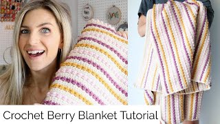 The Crochet Berry Blanket Tutorial [upl. by Sulihpoeht]