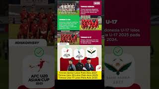 Timnas U17 U20 Dan Timnas Senior Lolos Ke Piala Asia timnasindonesia football [upl. by Jeavons]