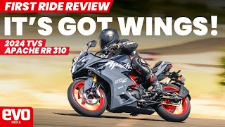 2024 TVS Apache RR 310  More power and flagship features  First Ride Review  evoIndia [upl. by Carothers655]