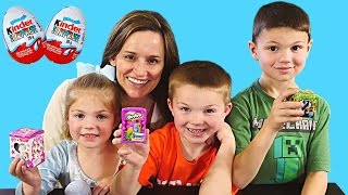 DCTC Fans Surprise Egg Opening Kinder Eggs Shopkins Minecraft Barbie Hello Kitty MLP Toys [upl. by Aissej34]