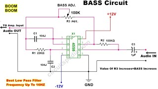 4558 ic se amplifier kaise banaye4558 ic bass treble circuit diagram [upl. by Say644]