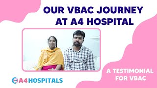 சிசேரியனுக்குப் பிறகு சுகப்பிரசவம் சாத்தியமாVBAC Success StoryA4 Hospital and Maternity Centre [upl. by Yrolam]