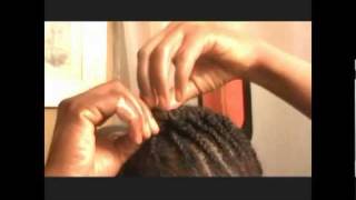 020 Front and quotone side facingquot Cornrow updo on short natural hair [upl. by Langer]