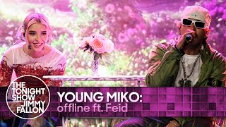 Young Miko offline ft Feid  The Tonight Show Starring Jimmy Fallon [upl. by Tertia160]