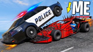 Trolling Cops with 100 Spike Cars on GTA 5 RP [upl. by Legyn351]