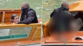 Kanye West amp wife banned for life from Venice boat company after rapper is photographed pantless [upl. by Valli900]