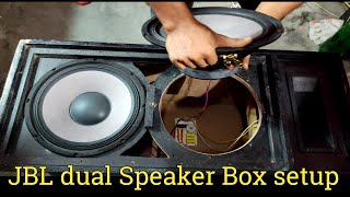 Dual 12 inch Speaker Cabinet Box for JBL Speaker 1200 watt setting বক্স তৈরি [upl. by Pearce778]