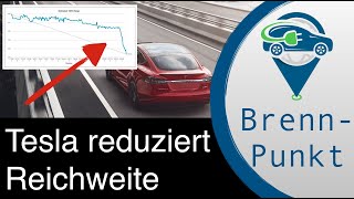 Tesla verärgert Kunden durch plötzliche Reduzierung der Reichweite I Ein Risiko für andere EAutos [upl. by Naujd556]