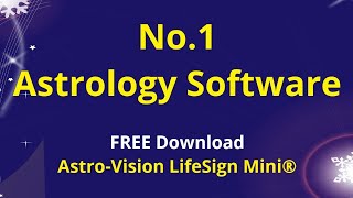 No1 Astrology Software  Free Download  AstroVision LifeSign Mini [upl. by Hsevahb485]