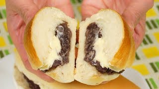 Sweet Red Bean Paste and Ogura Butter Sandwich Recipe How to Make Anko Bean Paste [upl. by Dix]