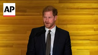 Prince Harry praises recipients of the Diana Legacy Award [upl. by Marasco]