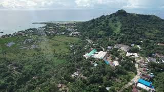 Drone Aerial video of the main island of Weno Moen found within Chuuk lagoon Chuuk State [upl. by Rabma697]