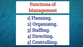 Functions of Management in Hindi  By Syed Fahad [upl. by Matheson]