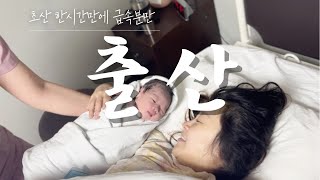 출산vlog  도착하니 10cm가 다 열렸대요 무통x 관장x  38주2일 초고속 자연분만 [upl. by Chad]