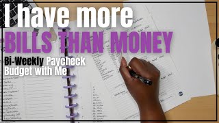 BIWEEKLY PAYCHECK BUDGET WITH ME  HOW I COMPLETE MY BUDGET WHEN I DO NOT HAVE ENOUGH BILL MONEY [upl. by Natassia]