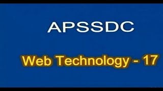 Web Technology 17  APSSDC  MANATV  27022018 [upl. by Elwaine113]