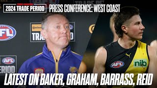 West Coast Eagles Trade Period 2024 Full Press Conference  Zero Hanger TV [upl. by Arot]