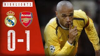 HENRY ON FIRE  Real Madrid 01 Arsenal  Champions League highlights  Feb 21 2006 [upl. by Atteoj145]