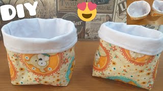 Cachepot ou Organizador de Tecido  DIY  How to make fabric organizer [upl. by Tucky]