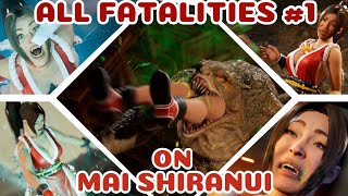 All Fatalities 1 Performed on Mai Shiranui Mod  Mortal Kombat 1 [upl. by Jung947]