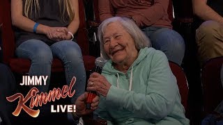 Behind the Scenes with Jimmy Kimmel amp Audience 97YearOld Woman [upl. by Auerbach]