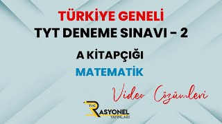 Rasyonel Yayınları TYT Türkiye Geneli Deneme Sınavı 2  A Kitapçığı Matematik Soru Çözümleri [upl. by Caralie]