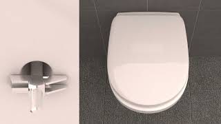 How to install a Gustavsberg Nautic toilet seat fixed hinge [upl. by Ana]